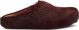 Marni Mules Fussbett in pelo di vitello - Rosso