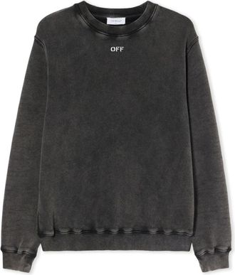 Off-white Grey Logo Crew Neck Sweatshirt