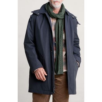Seasalt Cornwall Stone Wave Waterproof Coat with Removable Hood in Inkwell at Nordstrom, Size Medium