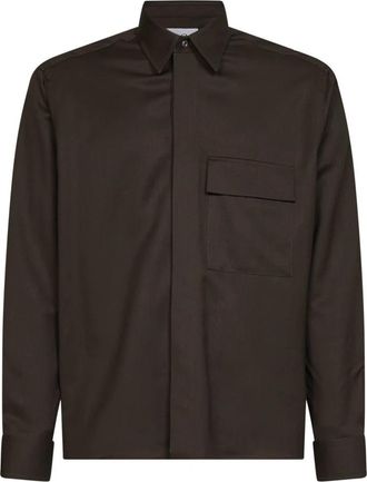 D4.0 Casual Shirt - Heren - Casual Overhemden - Bruin - XL - Wol - Overhemden