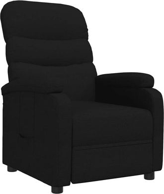 vidaXL Sillón reclinable de tela negro Vidaxl
