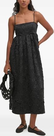 Stine Goya Abito midi con decorazione - Nero
