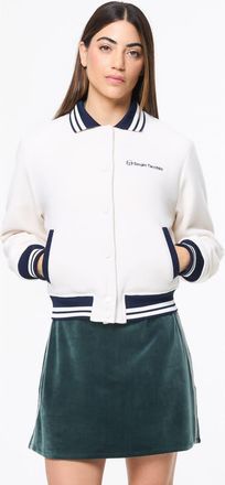 Sergio Tacchini Marisa Varsity Jacket in Gardenia at Nordstrom, Size Xx-Large