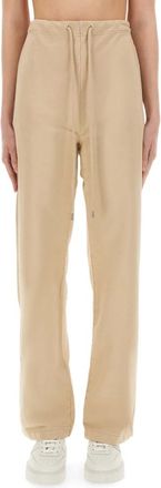 Moschino Broeken, Dames, Beige, M, Katoen, Katoenen joggingbroek