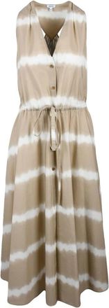 Aspesi Chemisier - Dames - Casual kleedjes - Beige - M - Katoen - Kleedjes