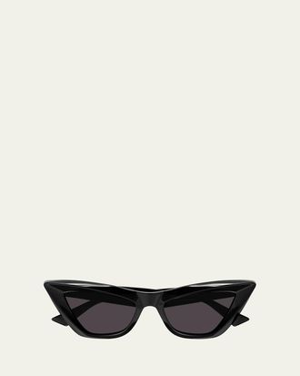Bottega Veneta Dramatic Acetate Cat-Eye Sunglasses