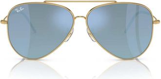 Ray-Ban Stijlvolle zonnebril met gouden montuur - unisex - Zonnebrillen - Geel - 59 MM - Accessoires