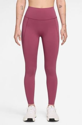 Nike Universa Medium-Support High-Waisted Pocket 7/8 Leggings in Sweet Beet/deep Garnet/maroon at Nordstrom Rack, Size Large
