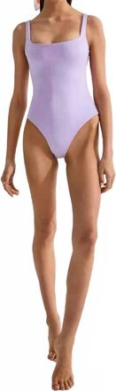 Cin Cin Classic Square Neck Swimsuit In Periwinkle