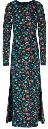 8 by YOOX PRINTED JERSEY LONG DRESS