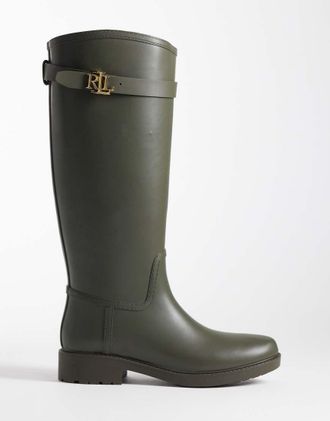 Ralph Lauren Portiah - Stivali di gomma verde oliva scuro