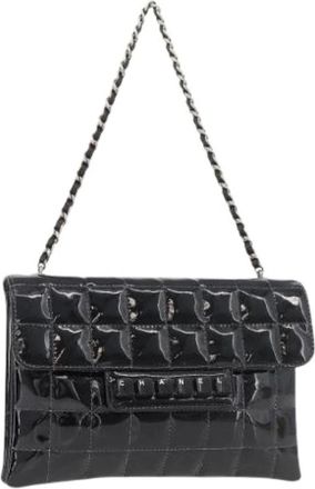 Chanel Pre-owned Clutches, female, Black, Size: ONE SIZE Pre-owned Patent Leather Clutch