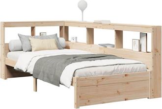 vidaXL Bookcase Bed without Mattress 90x190 cm Solid Wood Pine Vidaxl