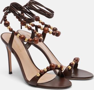 Gianvito Rossi Pandawa beaded leather sandals