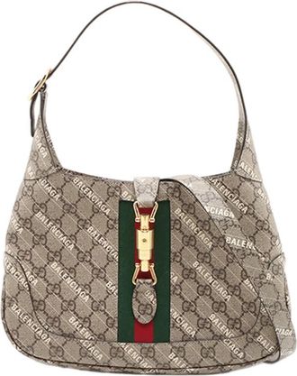 Gucci Pre-owned Gucci Balenciaga The Hacker Project Small GG Supreme Web Jackie 1961 Ladies 82I13ZPOH0KTMPF3