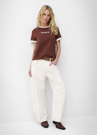 Icone Womens Parisian borough piped T-shirt