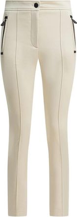Moncler Twill Broek - Dames - Slim Fit Broeken - Beige - 2XS - Leer - Broeken