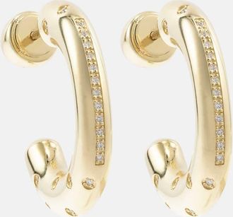 Lauren Rubinski Peggy 14kt gold earrings with diamonds