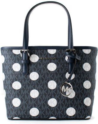 Michael Kors Blue Canvas Tote Womens Bag