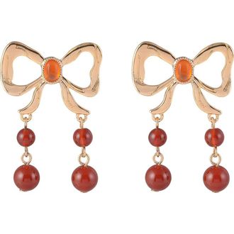 Rachel Roy Bow Drop Earrings in Red at Nordstrom Rack