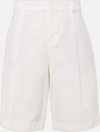 Vince High-rise cotton shorts