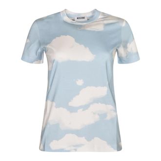 Moschino T-Shirts, female, Blue, Size: XS Stylish T-shirts and Polos Collection