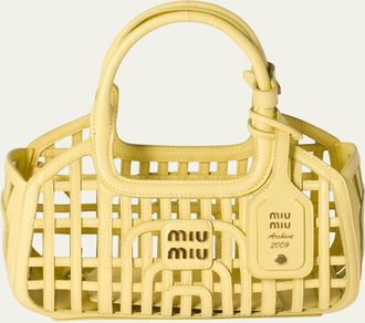 Miu Miu Woven Leather Crossbody Bag