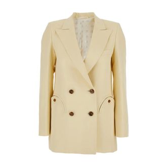 Blazé Milano Dames, Jassen, Beige, Maat: M Linnen