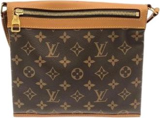 Louis Vuitton Pre-owned Monogram Saumur Messenger Schoudertas - Heren - Vintage Schoudertas - Bruin - ONE Size - Vintage
