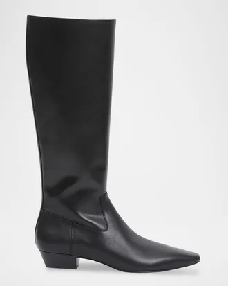 SIMKHAI Lowen Leather Knee-High Boots