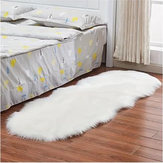 Trade Shop Trade Shop - Tappeto Cute Rettangolare Pelliccia Fluffy Colori Living Camera Letto 60x180 Cm