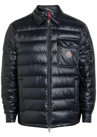 Moncler Mourillion Logo Shell Jacket - Navy - 6 (UK46 / Xxxl)