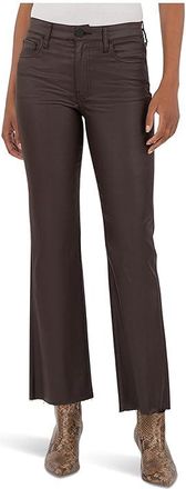 Kut from the Kloth Kelsey High-Rise Ankle Flare With Raw Hem Womens Jeans Chocolate : 18 27, Modal/Polyester/Spandex