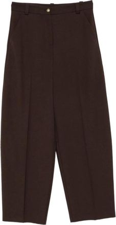 Pinko Wijde broek - Dames - Broeken - Bruin - S - Broeken