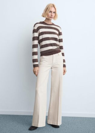 Mango Jeans wide leg tasche sabbia - Donna - 36 - MANGO