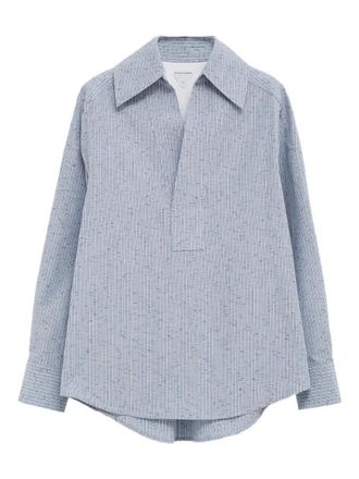 Bottega Veneta Light Blue Oversized Striped
