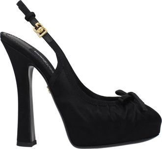 Dolce & Gabbana Black Satin High Heel Womens Pumps