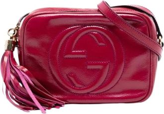 Gucci Pre-owned Cross Body Bags, female, Pink, Size: ONE SIZE Pre-owned Soho Disco