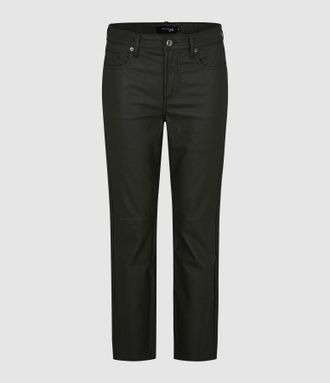 Jeanne Vouland Pantalon Gabryel Similicuir Kaki