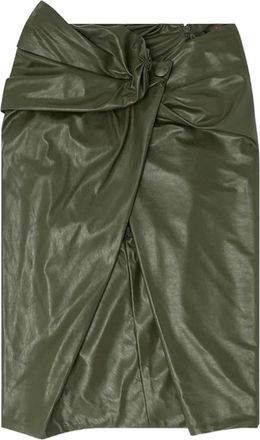 Diesel O-Dasli Pencil Skirt - Dames - Kokerrokken - Groen - 2XS - Leer - Rokken