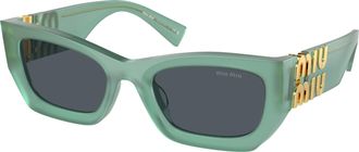 Miu Miu Grey Cat Eye Ladies Sunglasses MU 09WS 19L09T 53