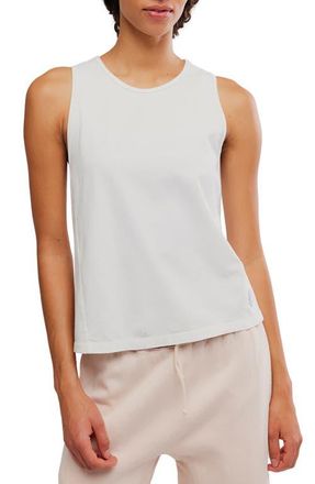 Free People FP Movement Hot Shot Twist Back Tank in White at Nordstrom, Size X-Large