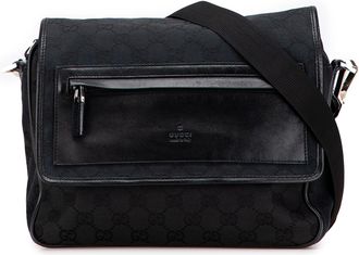 Gucci Pre-owned Womens Canvas Messenger Bag - Black Textile - One Size