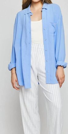 Gentle Fawn Hudson Button Down Shirt In Blue