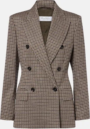 Max Mara Houndstooth double-breasted blazer