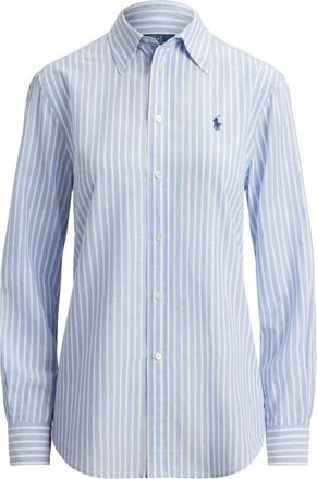 Polo Ralph Lauren Classic Fit Linnen Overhemd - Dames - Overhemden - Blauw - L - Linnen - Overhemden