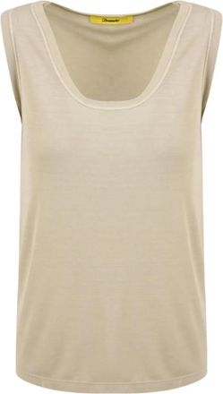 Drumohr Beige T-shirts en Polos - Dames - Tops zonder mouwen - Beige - XS - Tops