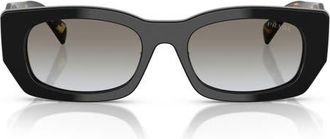 Prada 53mm Pillow Sunglasses in Black at Nordstrom