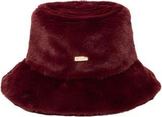 San Diego Hat Company Faux Fur Bucket Hat in Burgundy at Nordstrom Rack