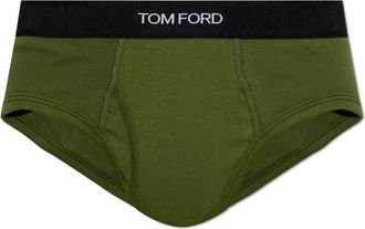 Tom Ford Ondergoed, Heren, Groen, S, Katoen, Katoenen slips